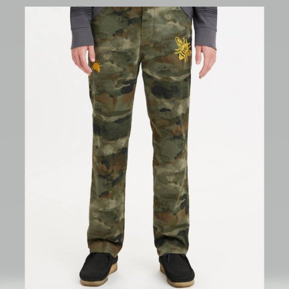 Levi's XX Chino Straight Fit Men's Pants in Ocean Camo Doodle Green